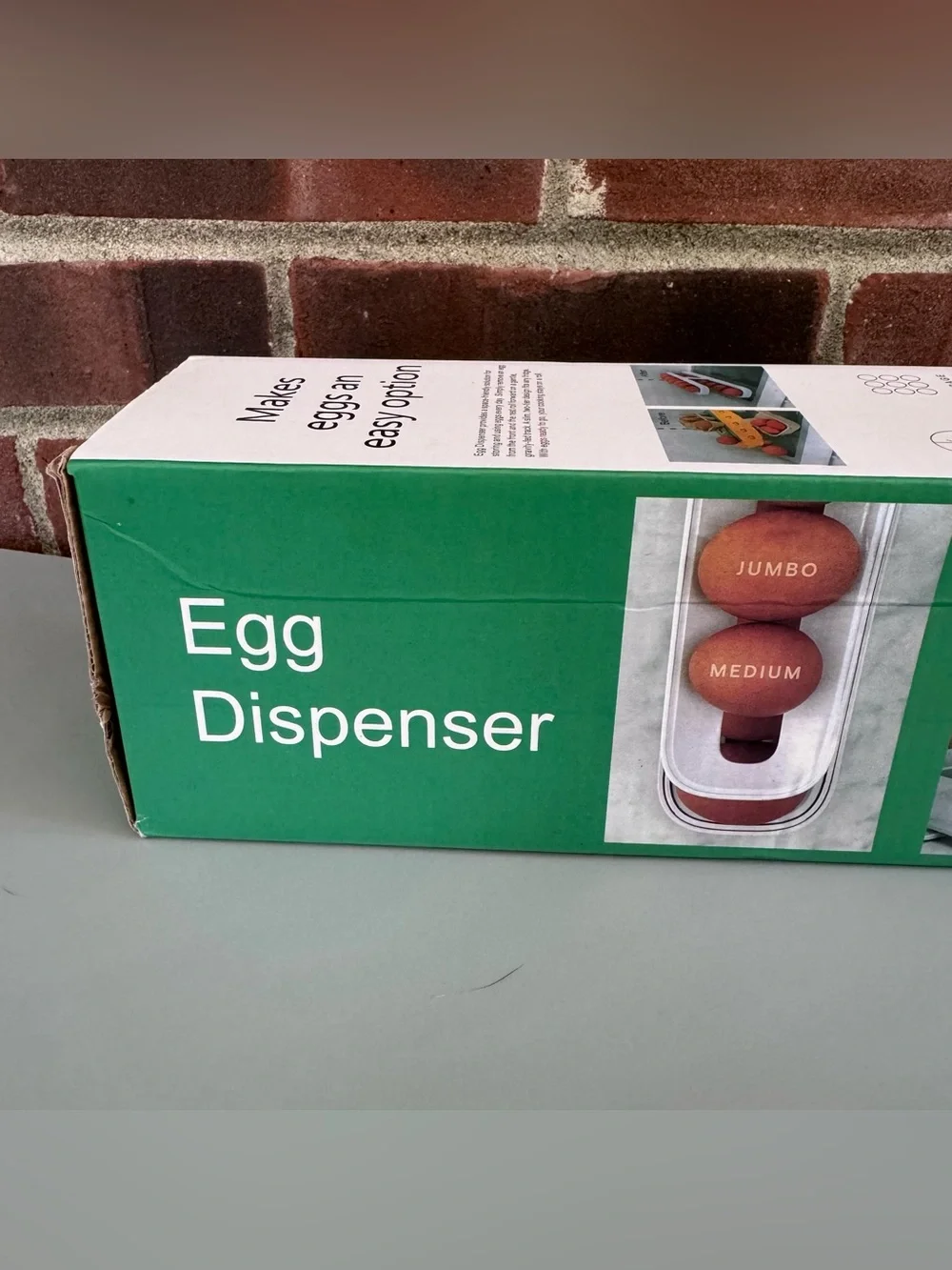Egg Dispenser Refrigerator Organizer 2-Tier Gravity Feed Holds 12-14 Eggs White